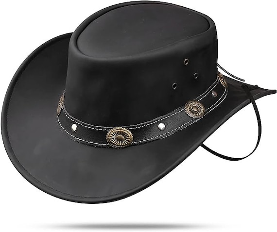 HADZAM Outback hat Shapeable into Leather Cowboy Hat Durable