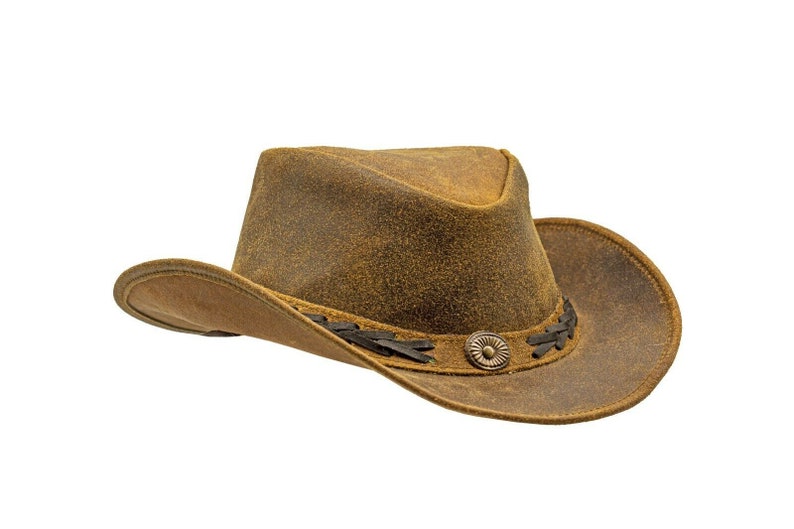 Shapeable Outback Hat Western Style Leather Cowboy Hat for Men - Etsy