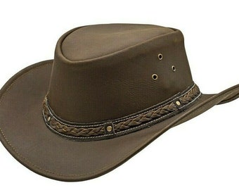 HADZAM Men and Women Water Resistant Brown Genuine Leather  display picture 3