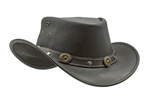 HADZAM Waterproof Leather Cowboy Hat 