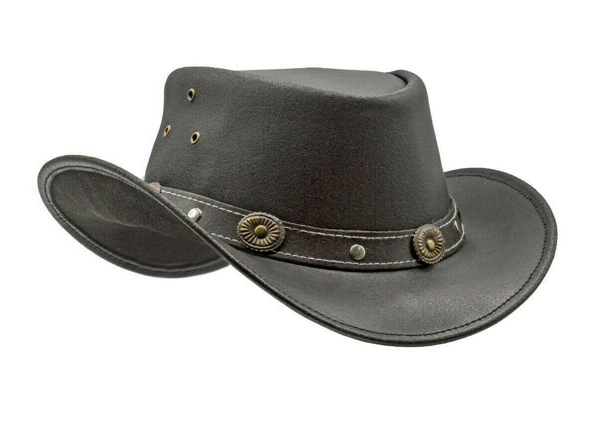 HADZAM Waterproof Leather Cowboy Hat Western Hat for Rain Etsy