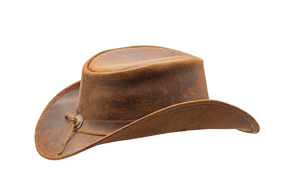 Outback Hat Shapeable Into Leather Cowboy Hat Durable Leather Hats