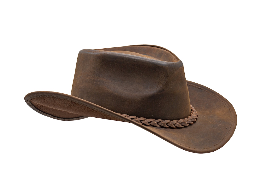 HADZAM Outback Hat Shapeable Into Leather Cowboy Hat Durable - Etsy