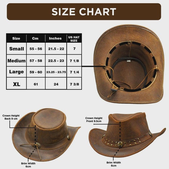 Cappello Outback In Pelle Marrone - Taglia Piccola, Uomo, Stile Australiano
