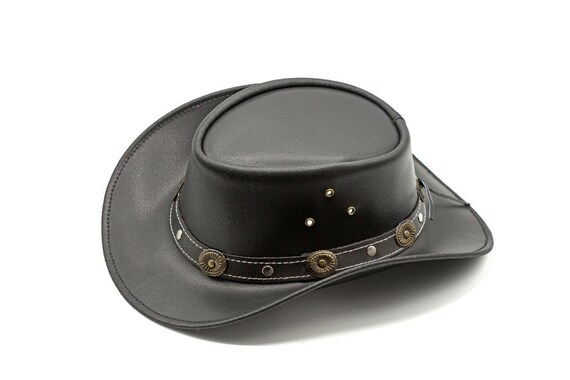 HADZAM Waterproof Leather Cowboy Hat 