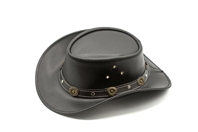 HADZAM Waterproof Leather Cowboy Hat Western Hat for Rain Etsy UK