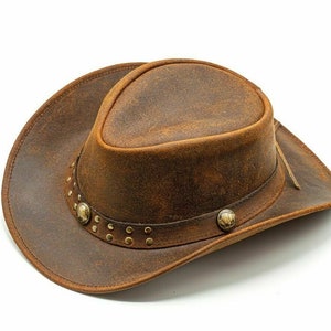 HADZAM Outback Hat Shapeable Into Leather Cowboy Hat Durable - Etsy