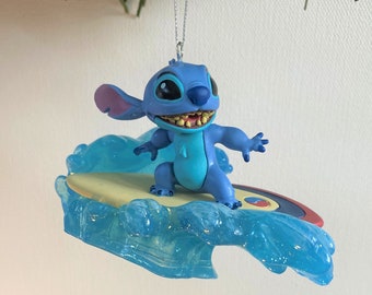 Adorno navideño de Lilo y Stitch Surfer Stich