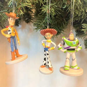 Disney Toy Story 4 Woody, Jessie and Buzz Light Year Christmas Ornament Set of 3