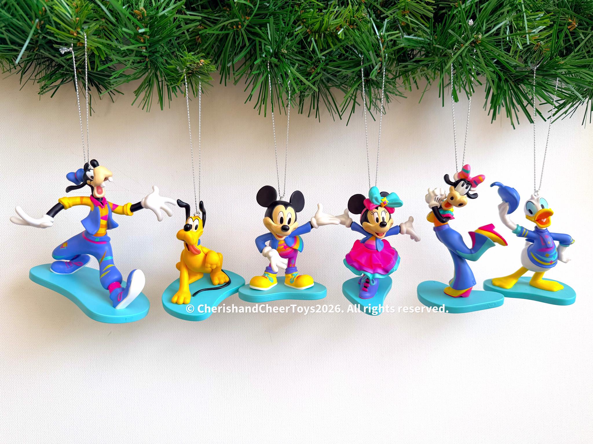 その他 Disney Christmas Ornament Figure Set Disney Mickey Mouse Christmas Ornament Set of 6 - Etsy