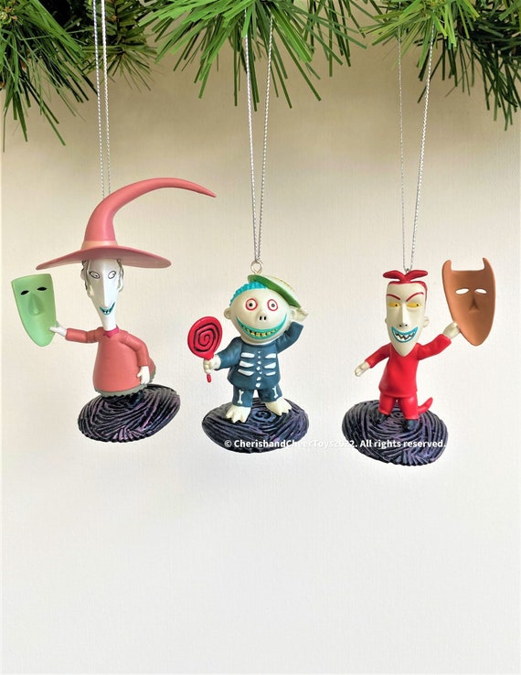 The Nightmare Before Christmas Ornament Set Shock Lock and Barrel