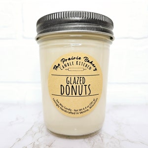 Glazed Donuts | Scented Soy Wax Candle | Delicious Donuts with Sweet Vanilla Glaze Scent | Housewarming Birthday Wedding Spring Easter Gift