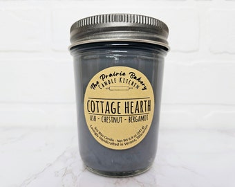 Cottage Hearth | Scented Soy Wax Candle | Earthy Ash and Citrus Scent | Housewarming Birthday Wedding Mother's Day Gift