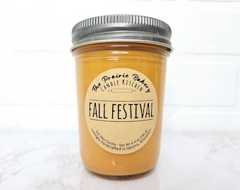 Fall Festival | Scented Soy Wax Candle | Delicious Cozy Autumn Spices Scent | Housewarming Birthday Wedding Mother's Day Gift