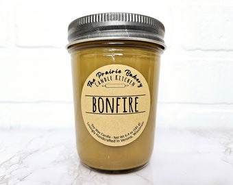 Bonfire | Scented Soy Wax Candle | Outdoors Campfire Smoke Scent | Housewarming Birthday Wedding Spring Easter Gift