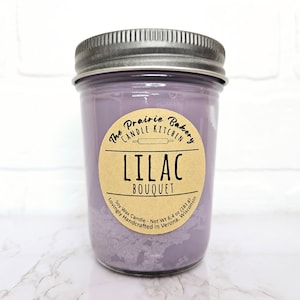 Lilac Bouquet | Scented Soy Wax Candle | Fresh Spring and Summer Floral Scent | Housewarming Birthday Wedding Mother's Day Graduation Gift