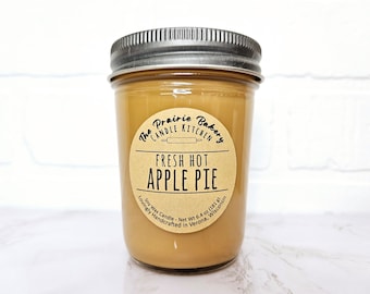 Fresh Hot Apple Pie | Scented Soy Wax Candle | Delicious Dessert Cinnamon Kitchen Scent | Housewarming Birthday Wedding Mother's Day Gift