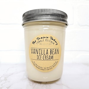 Vanilla Bean Ice Cream | Scented Soy Wax Candle | Sweet Vanilla Kitchen Scent | Housewarming Birthday Wedding Holiday  Gift
