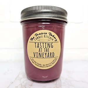 Tasting at the Vineyard | Scented Soy Wax Candle | Fruity Wine Grape Oak Barrel Scent | Housewarming Birthday Wedding Spring Easter Gift