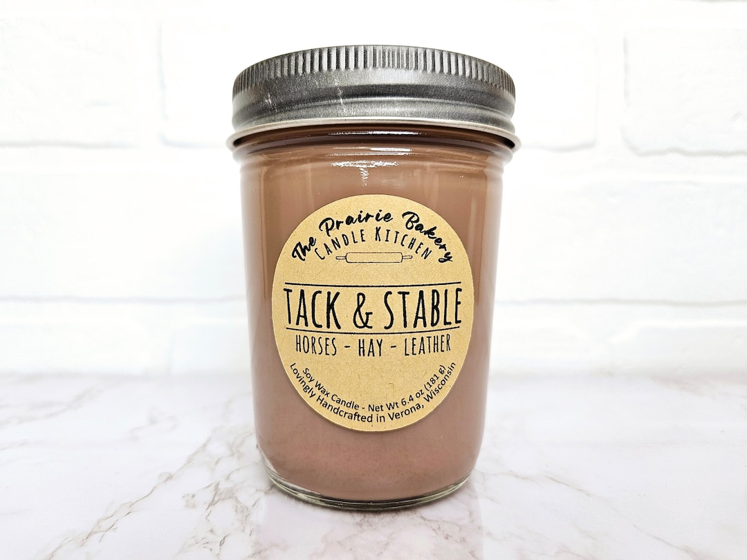 Tack & Stable | Scented Soy Wax Candle | Horse and Leather Outdoors ...