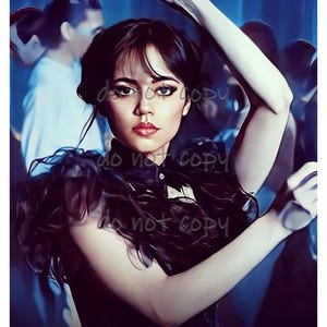 The Addams Family - Wednesday Addams Fan Art Print (Jenna Edition) - Ladies of Horror &quot;Color&quot; Collection - Limited Edition of 25 Prints