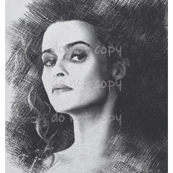 Sweeney Todd - Mrs. Lovett - Helena Bonham Carter - Fan Art Print - Ladies of Horror "Sketched" Collection - Limited Edition of 5 Prints
