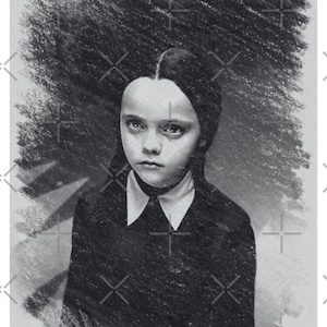 The Addams Family - Wednesday Fan Art Print (Christina Edition) - Ladies of Horror &quot;Sketched&quot; Collection - Limited Edition of 25 Prints