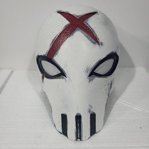 Red X Cosplay Mask Helmet RedX Finished Mask Battle Damaged