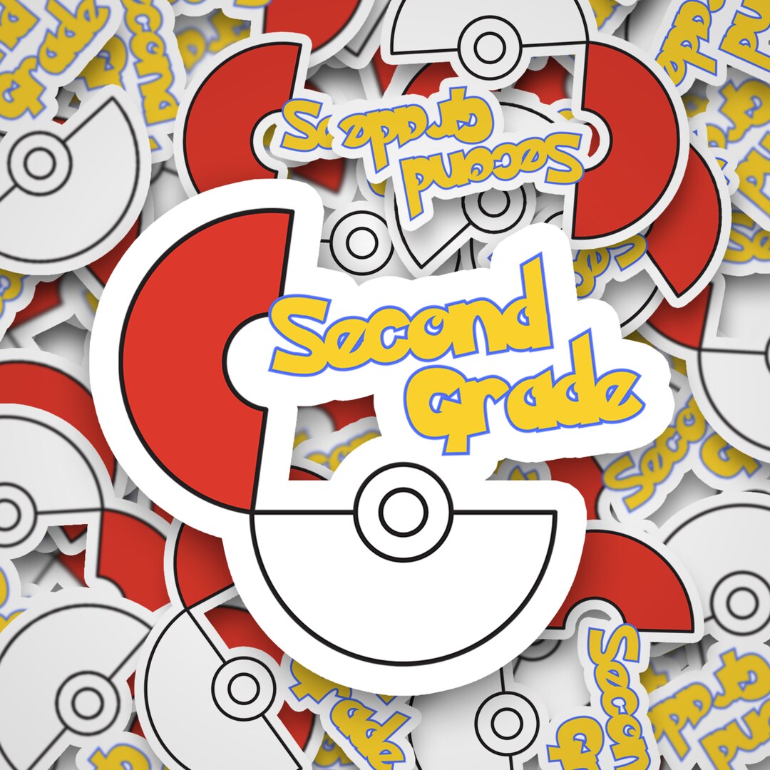 Second Grade, Kids, School, Sticker, Cartoon, Waterproof, Die-cut ...