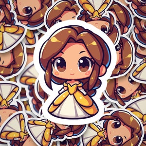 Princess stickers, Fairy Tale sticker, Princes, Fairy Tales, Water bottle stickers, Waterproof, laptop sticker, phone sticker, girly, cute