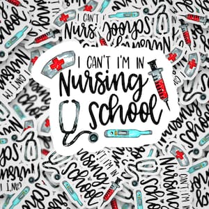 Escuela de Enfermería, Enfermera, Pegatinas de Enfermera, Médico, Pegatinas de Taza, Pegatinas para Computadora Portátil, Calcomanías para Autos, Troquelado, Pegatina, Impermeable
