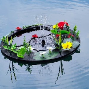 Bird Oasis™ | Floating Bird Bath & Fountain | Solar Powered LED Outdoor Lighting | Patio, Lawn and Garden