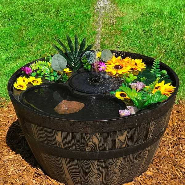 Bird Oasis™ | Bird Bath & Fountain | Solar Powered LED Outdoor Lighting | Patio, Lawn and Garden