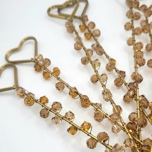 Beaded Crystal Table Number Holders voor Wedding & Event, Crystal Card Holder, Beaded Garden Stake, Wire Photo Holder, Place Card Stake