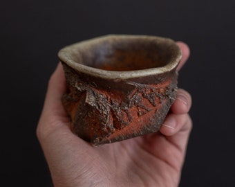 Kurinuki cup, guinomi - Wood Fired