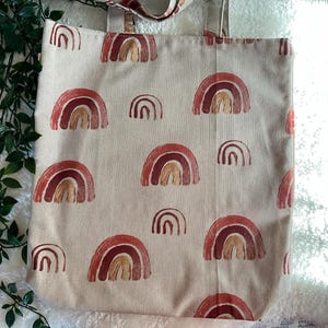 Cartable pour enfants, sac de courses, cartable, sac en tissu, sac avec arc-en-ciel