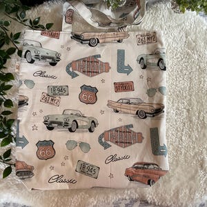 Cartable enfant, sac shopping, cartable, sac en tissu, sac avec voiture