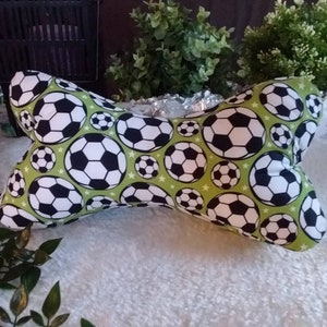 Children's bone pillow, bone pillow, reading bone, bookend, cuddly pillow, neck support, pillow with football