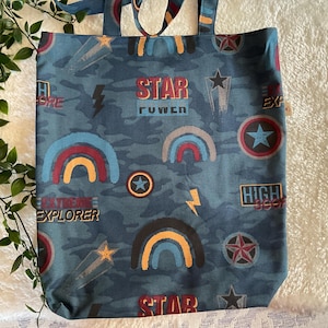 Cartable pour enfants, sac de courses, cartable, sac en tissu, sac avec étoile