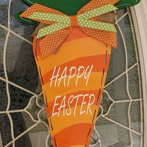 Easter Door Hanger / Happy Easter / Carrot Door Hanger