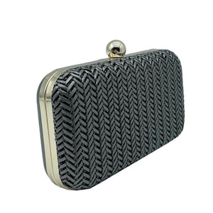 Luxury Woven Evening Clutch Bag: Occasion Handbag