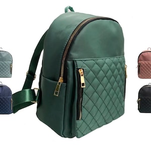 Womens Quilted Backpack Quilted Rucksack Quilted Bag Ladies