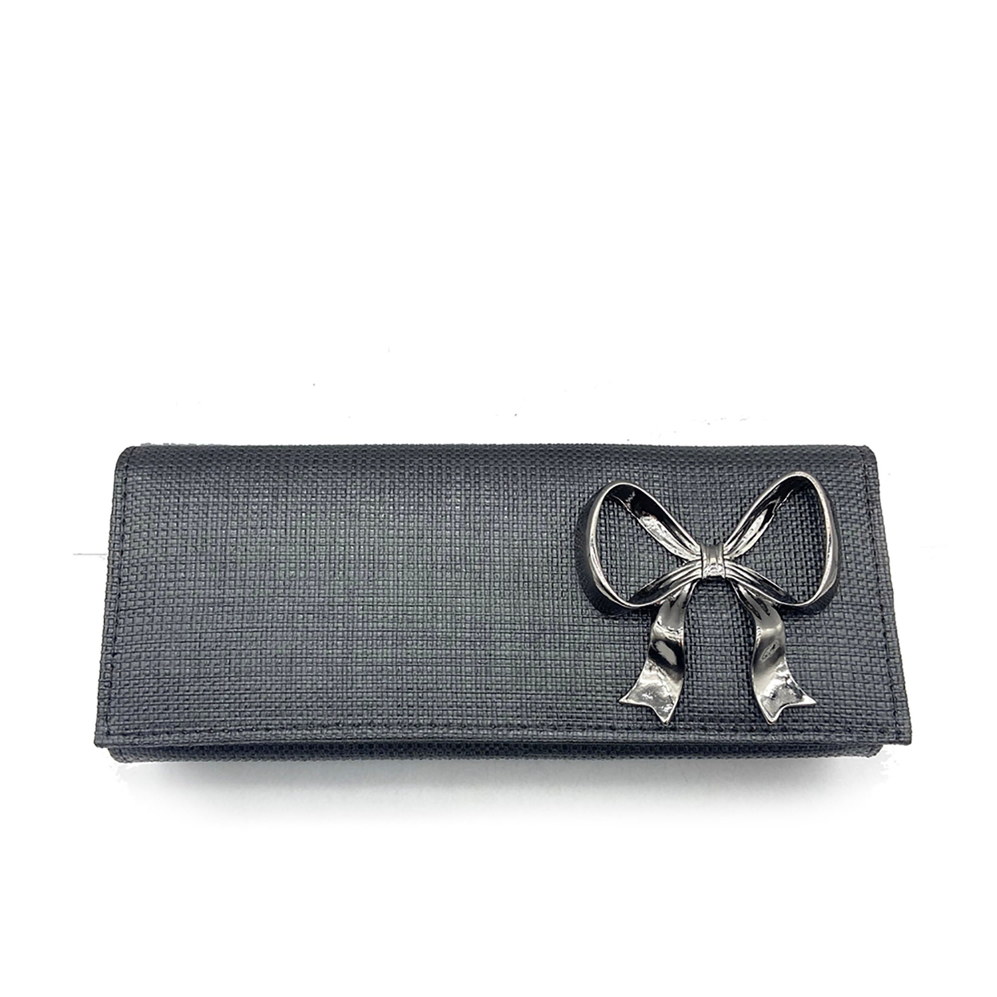 Black Broadway crystal-embellished bow satin clutch bag | Gucci | MATCHES UK