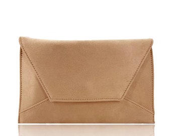 Faux Suede Clutch Bag, Evening Clutch, Evening Bag, Wedding Clutch Bag, Handbag for Women, Luxury Bag, Luxury Clutch Bag, Occasion Clutch