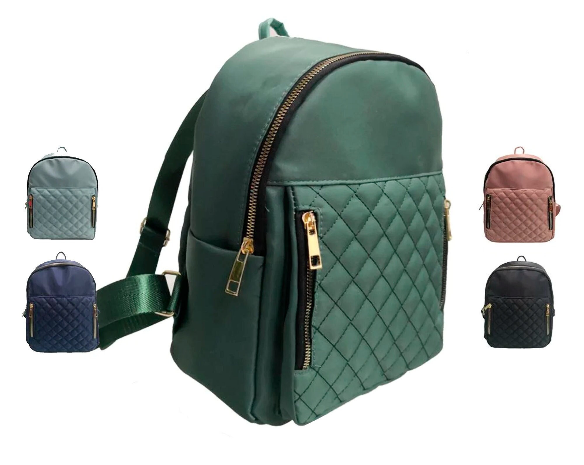 KAUSHKI Women's Fashion Backpack Purses Multipurpose Design Handbags and  Shoulder Bag PU Leather Travel bag, Dark Green, ONE_SIZE (GREEN USA) :  Amazon.in: Fashion