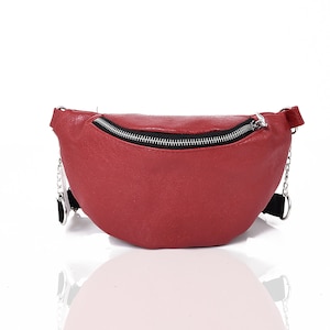 Faux Leather Designed Bum Bag