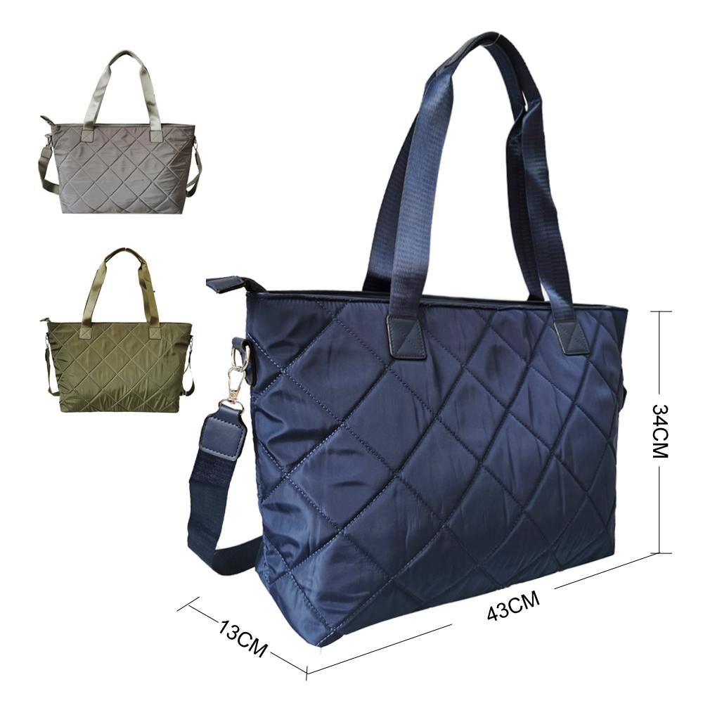 New Womens Designer Style Quilted Nylon Shopper Bag Large - Etsy