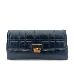 Faux Leather Evening Clutch Bag: Quilted Luxury Handbag
