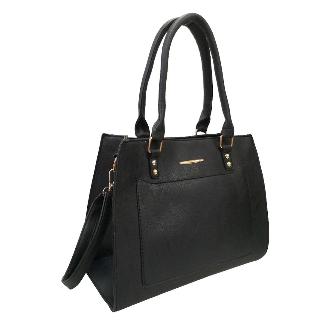 Womens Classic Faux Leather Shopping Bag, Tote Shopper Bag, Quilted Bag