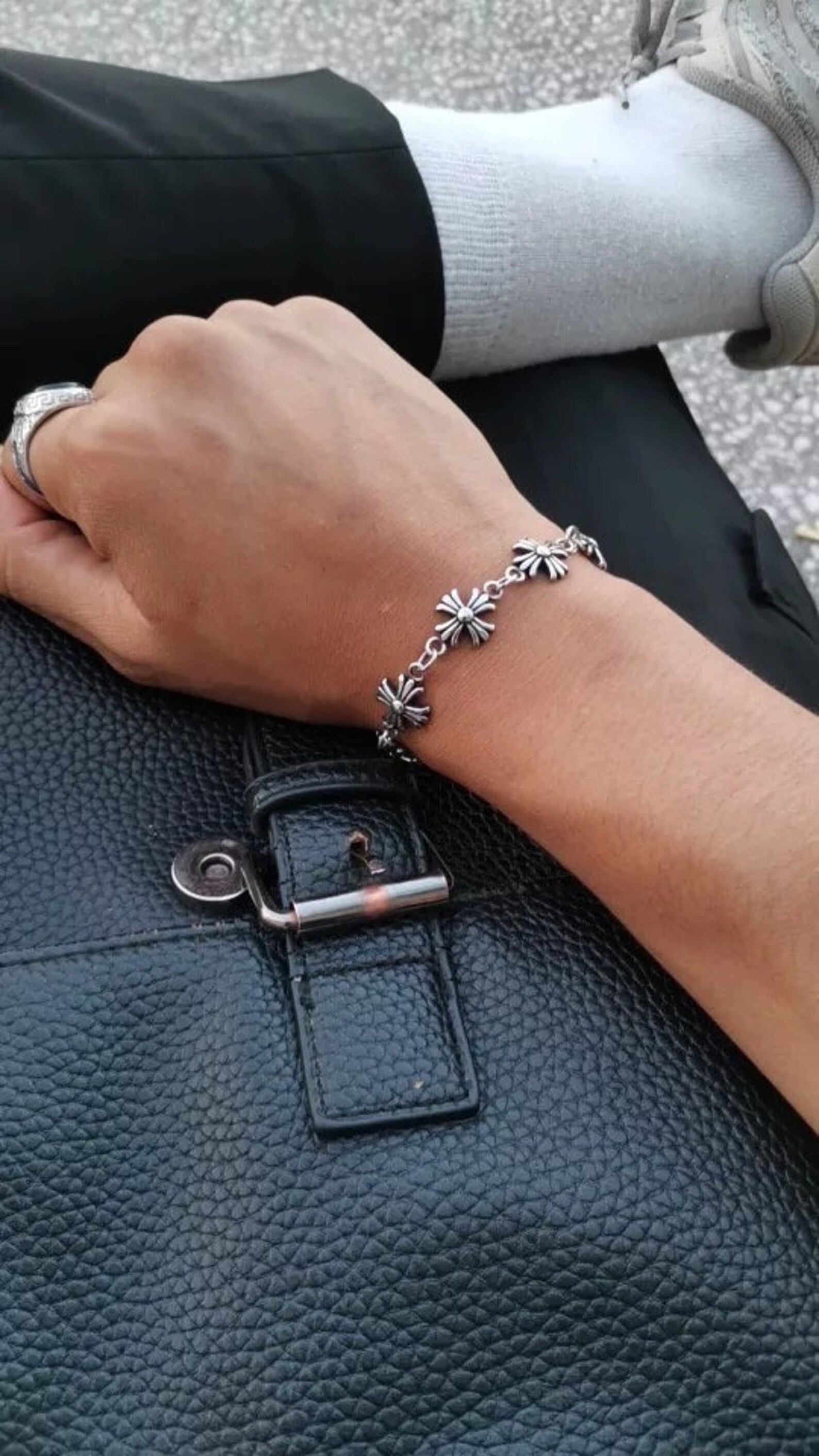 Chrome Hearts Cross Bracelet With Cross Chrome Hearts Design Etsy